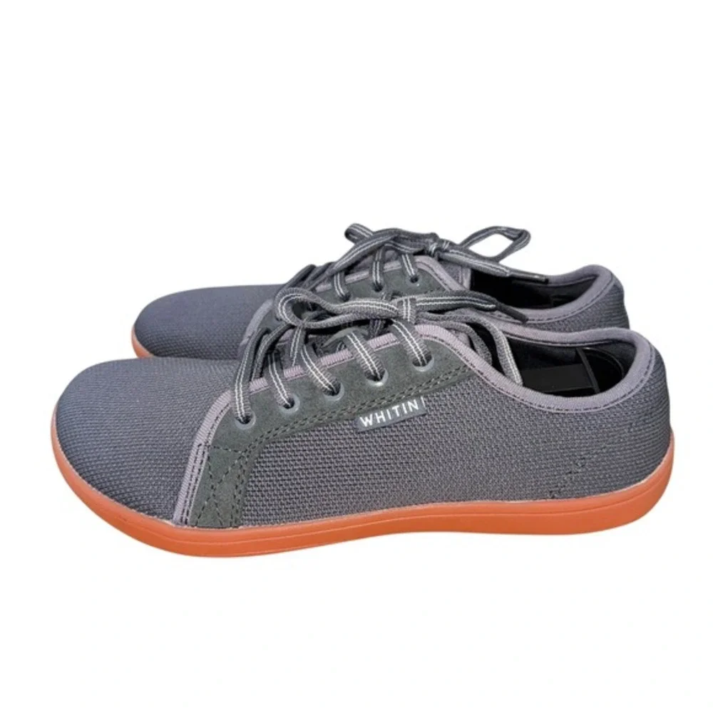 WHITIN Minimalist Barefoot Sneakers Gray Mens US 8-8.5/EU 41 Wide Pre-Owned Shoe